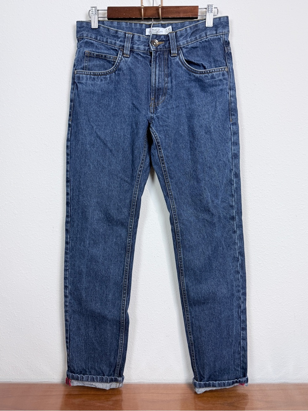 Matt Denim Slim Straight Men's Jeans Made in Italy 30